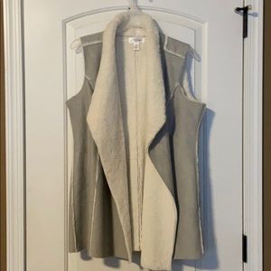 Maternity shearling vest